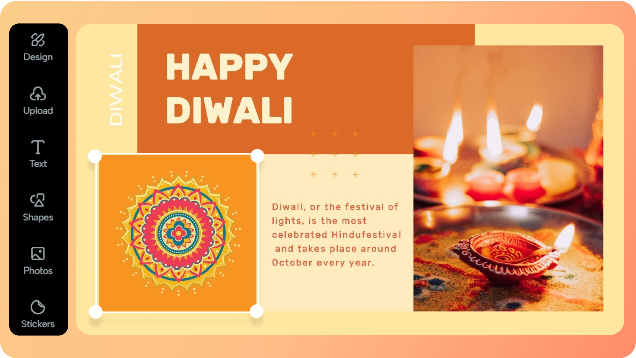 Create traditional Diwali cards